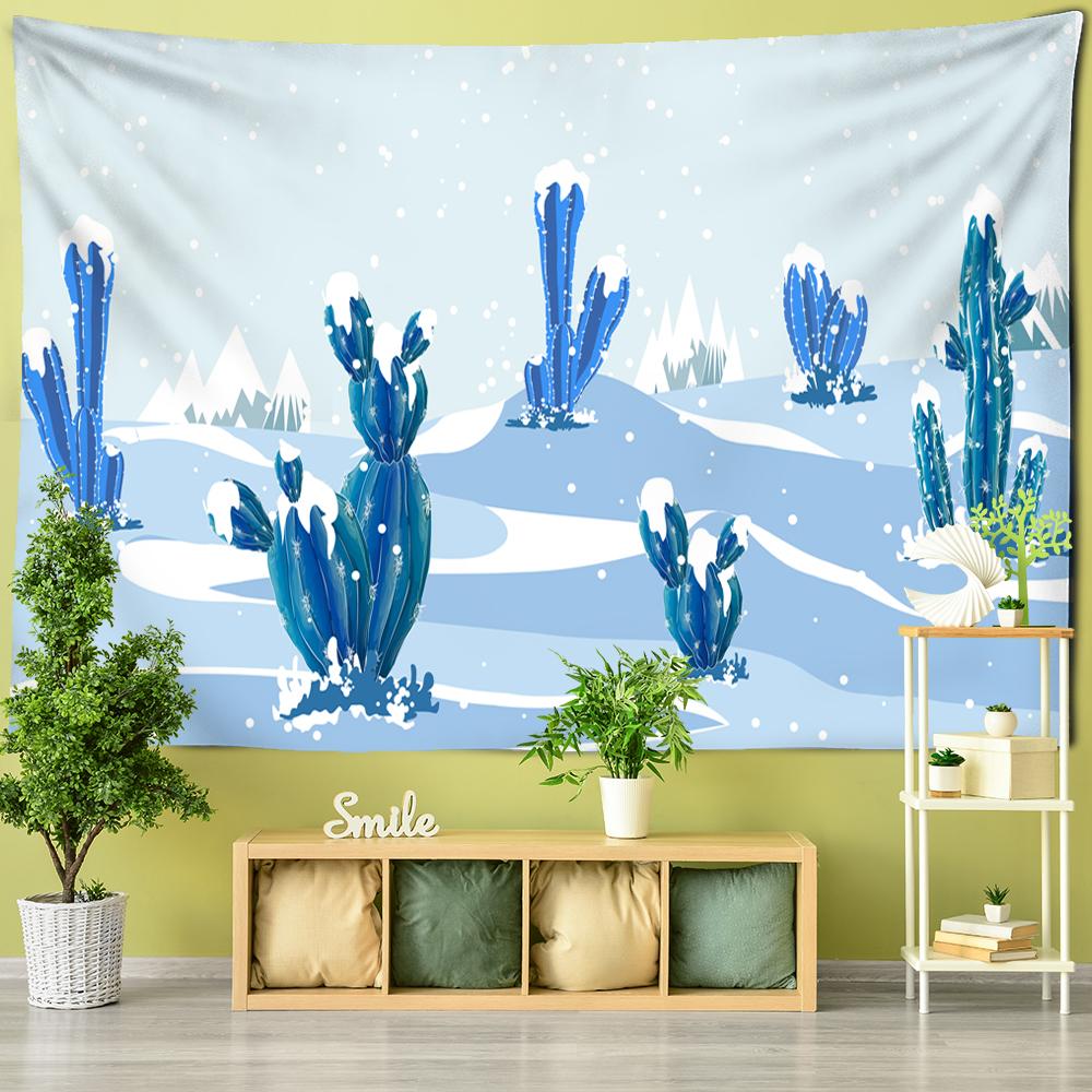 Cartoon Tree Children's Room Decoration Tapestry Oak Apple Cactus Wall Hanging Carpet Wall Cloth Mandala Tapestries Hippie Tapiz