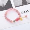 Natural Strawberry Crystal Bracelet Bangles Women Fashion Jewelry Accessories Gift