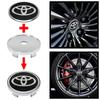 4 Stück 60mm Für Autoemblem Radnaben-Mittelkappe Abzeichen Abdeckungen Aufkleber Decals Styling Für Toyota Corolla RAV4 LEVIN Yaris C-HR Camry