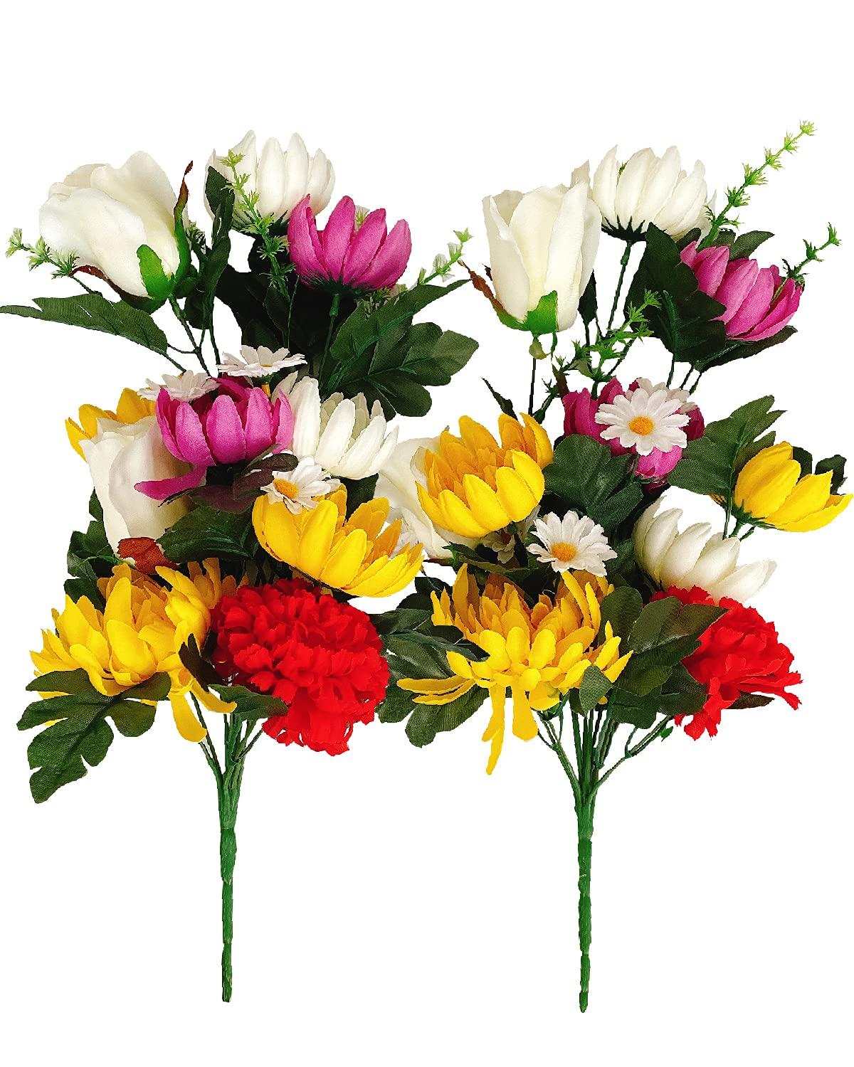 

Artificial Flower Offerings for Graves and Buddhist Altars, Set of 2 Bouquets [Flower Workshop Yasuragi]