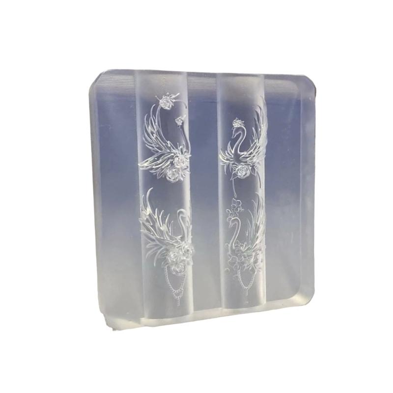 Nagelkunst Silikon Stempelformen für Party und Salon Maniküre Schmuckherstellung Form Geprägte Nagelschablonen für Frauen