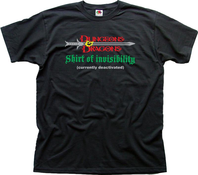 DUNGEONS DRAGONS inspired Invisibility funny Magic black t-shirt 01458 3XL