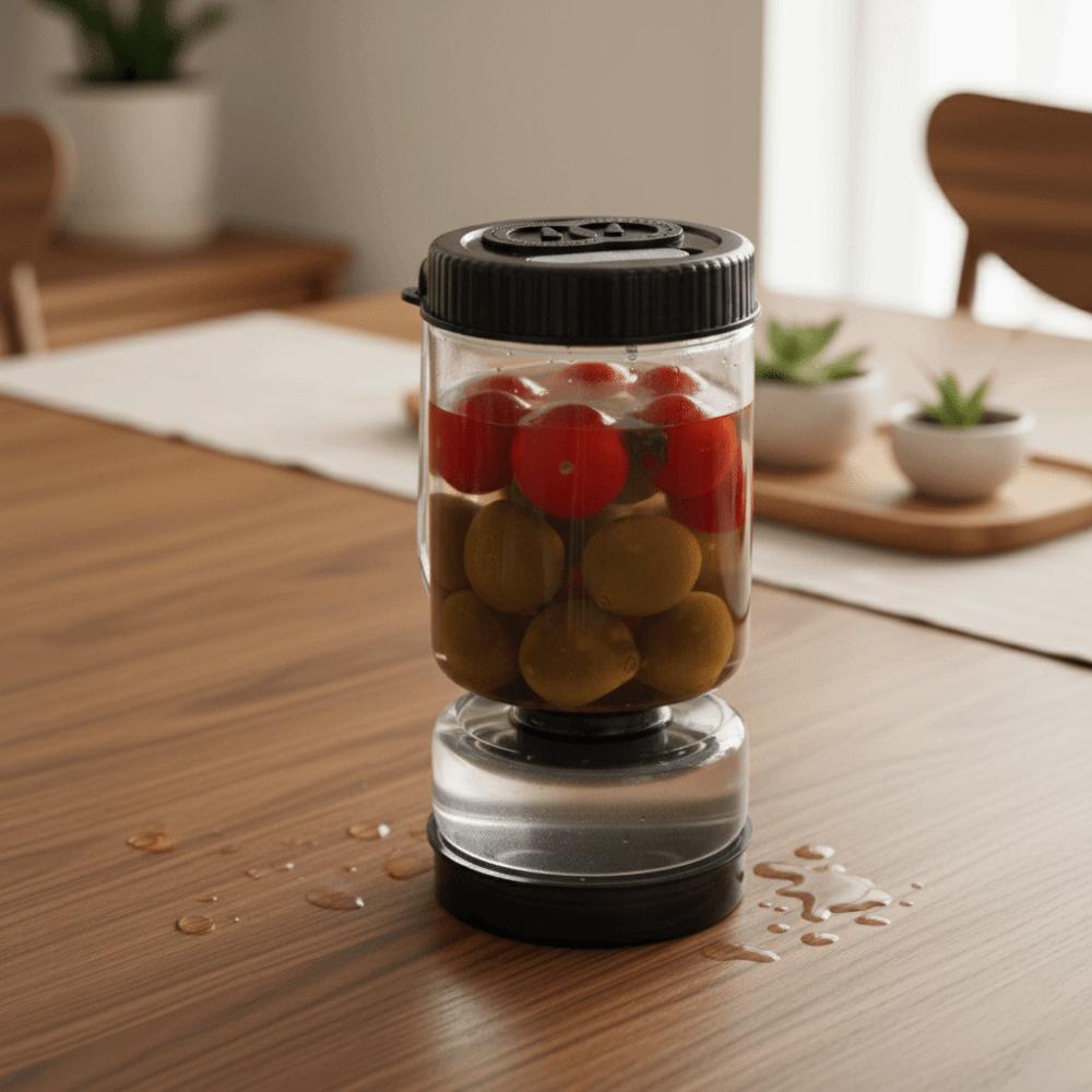Perforated Pickle Olive Container Hourglass Shape Vegetable Dehydrator Jar Canned Fruit