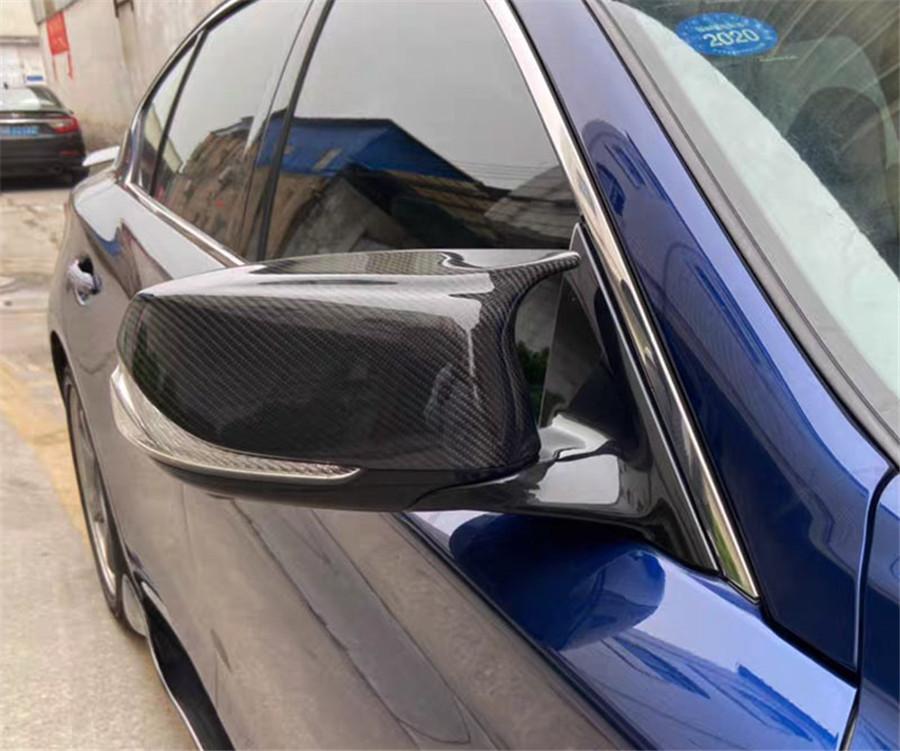 Carbon Fiber Side Mirror Cover Replacement For 2014+ Infiniti Q50 Q60 QX30 Q70
