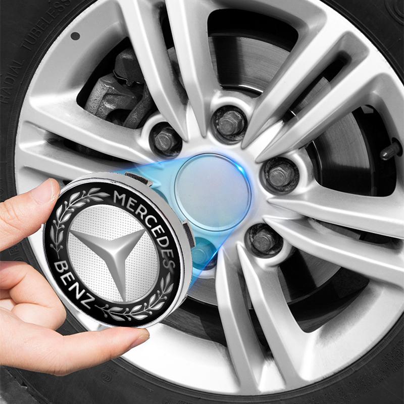 4Pcs Car Wheel Center Hub Cap Car Rims Dust-proof Cover Hubcaps For Mercedes-Benz AMG GLC GLK W211 W221 W220 W163 W164 W203 W204 A B C E S SLK Class