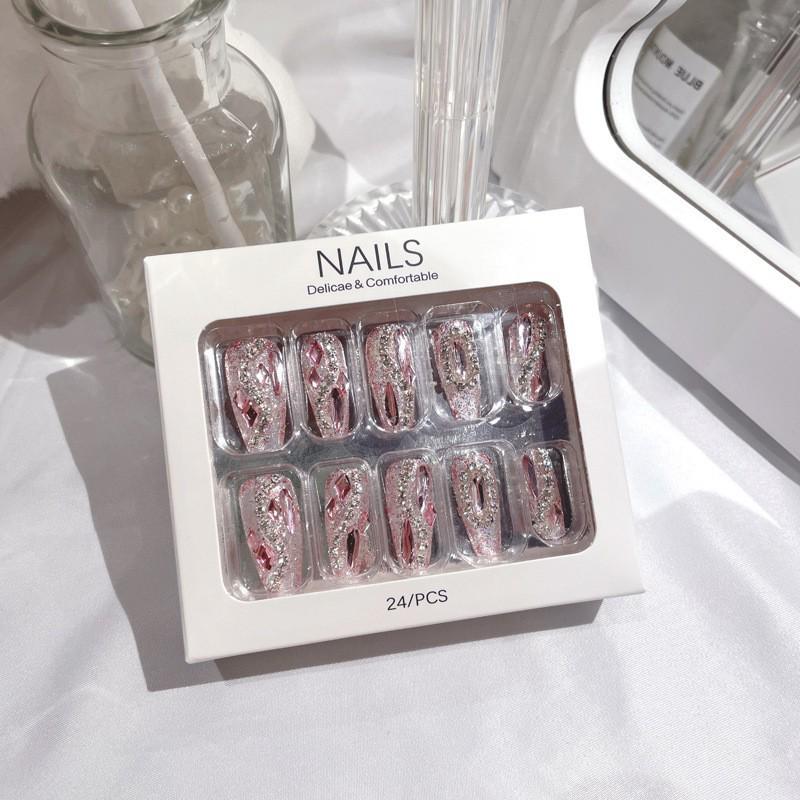 

24 Piece Pure Desire Style Rhinestone Press-on Nail Set