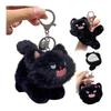 [July Sunshine] Cat Scuba Keychain Plush Toy Korean Cute Black Cat Cat Goods Miscellaneous Bag Charm