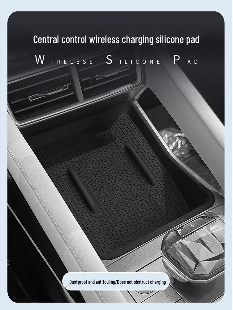 Wireless Charging Silicone Anti-Slip Pad for Car Interior Console (24-25 Yuan)