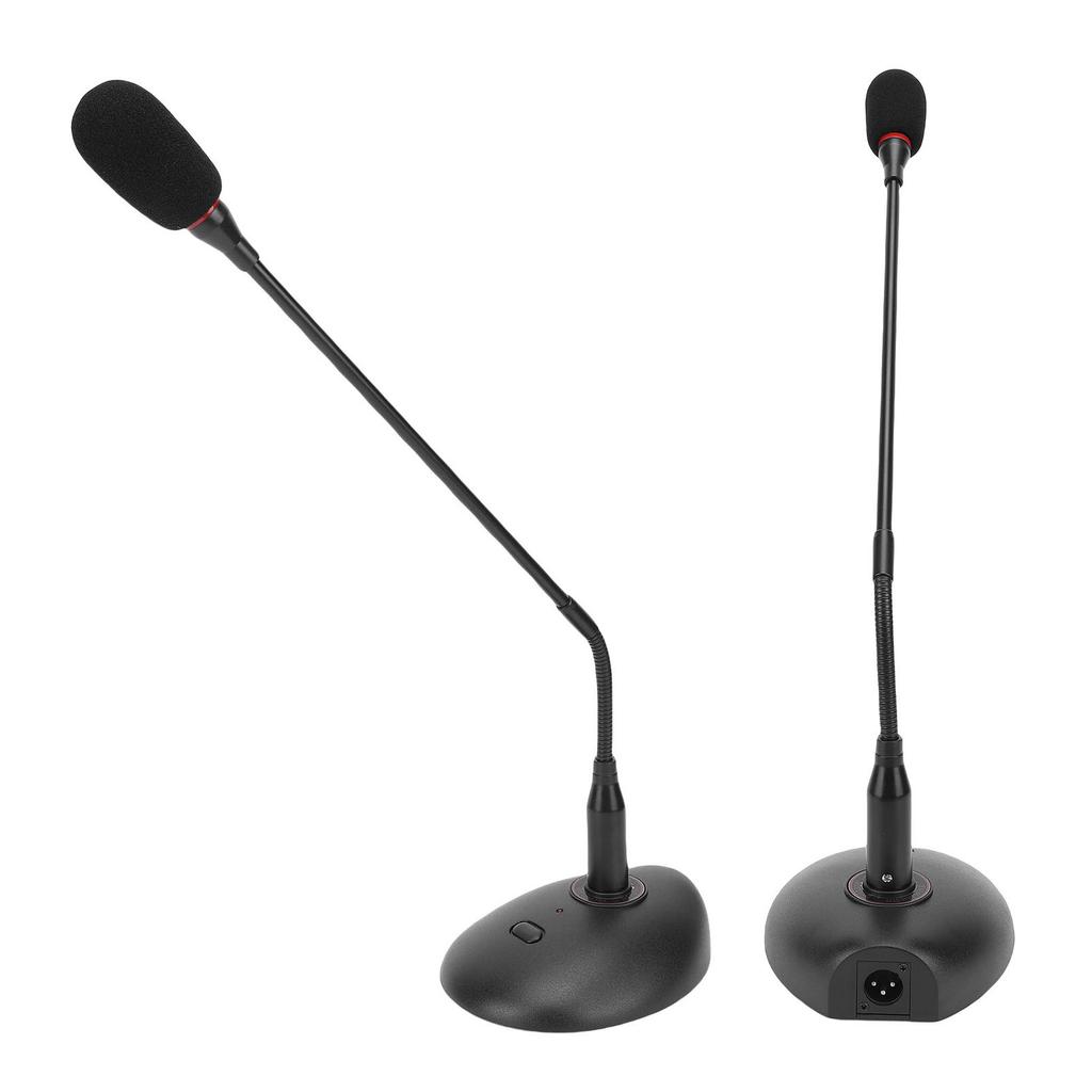 Wired Conference Microphone Flexible Gooseneck Cardioid Condenser Mic with Base Standard 3 Pin XLR Male Plug