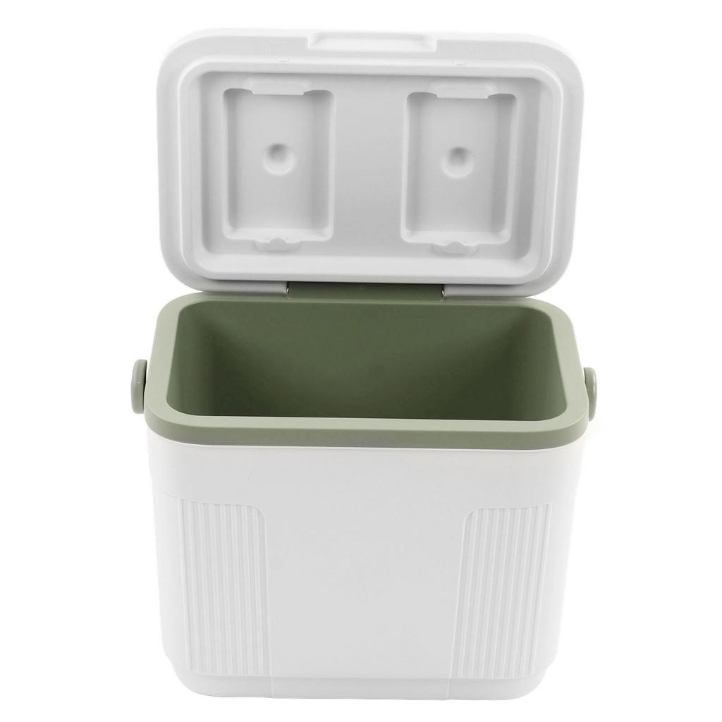 22L Portable Cooler White and Green Food Grade PP Insulation Cooler Box for Camping Outdoor Picnic