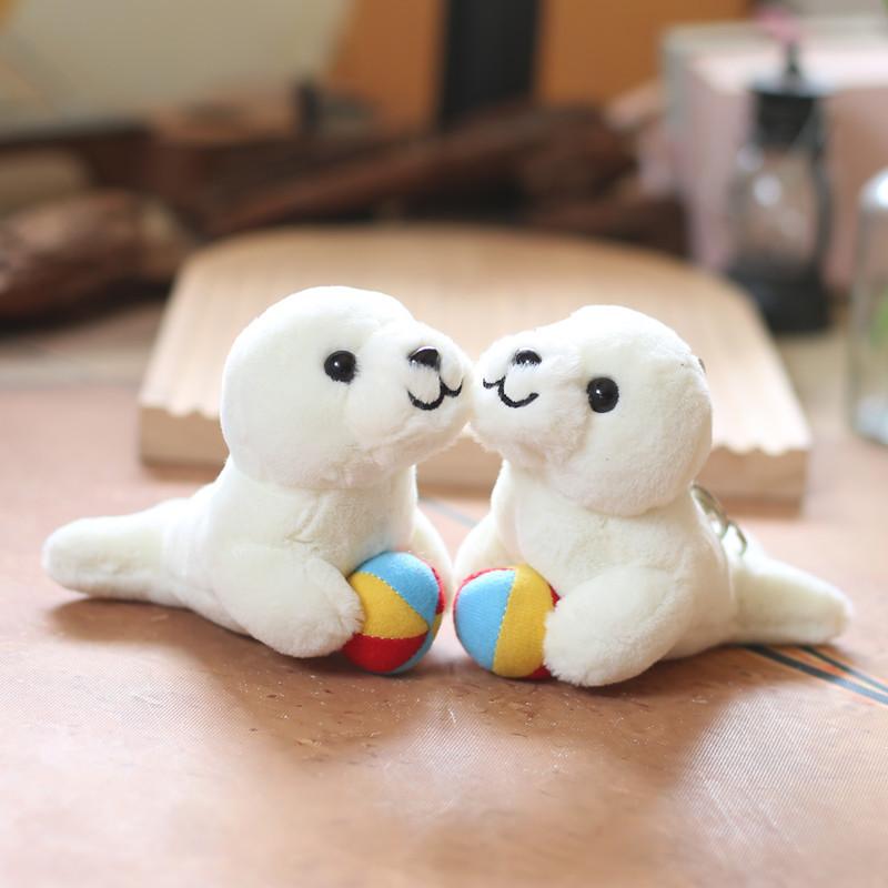 Cute Cute Seal Pendant Plush Toy Sea Lion Doll Cartoon Bag Hanging Keychain Doll Doll