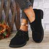 Chic Women's Cover-Style Flats - Comfortable Lace-Up Walking Shoes with Rubber Sole, All-Season Fashion