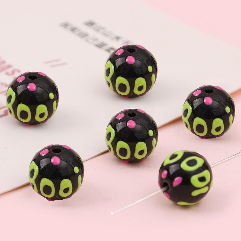 

BOOi 14 мм глазурь живопись падающие масляные бусины для изготовления ювелирных изделий DIY креативное украшение 14mm 1pcs