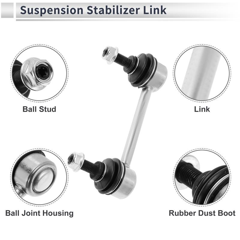UXCELL Front Stabilizer Bar Links No Bushing for GMC Canyon RWD 2004-2012 No.K80636 Iron Rubber Silver Tone 2 Pcs