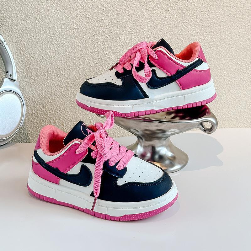 Boys' Sports Shoes 2025 Spring and Autumn New Girls' Shoes Medium and Older Children's Soft-soled Casual Shoes Breathable Low-top Board Shoes