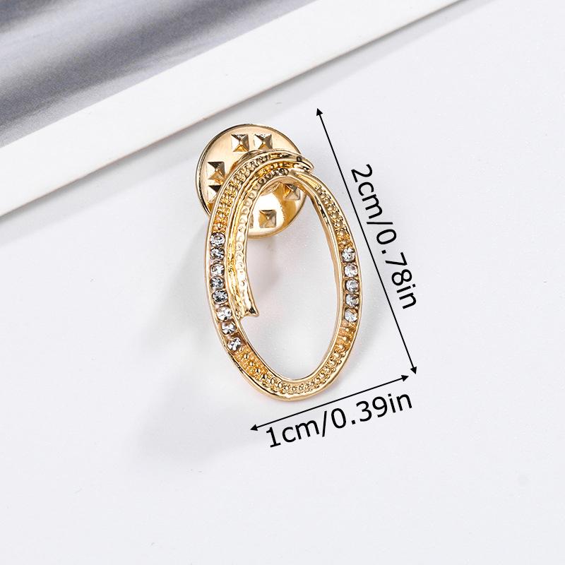 1PC Rhinestones Clothing Accessories Shirts Badge Gifts Lapel Pin Party Women's Brooches Dinner Letter Brooch Dress European A-Z