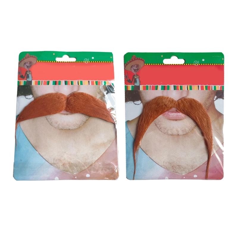 

Fake Mustache Adhesive Novelty Fake Mustache,Fake Beard Mustache for Mustache Party Halloween Festival Performances