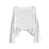 Women S Loose Fit Solid Color Knit Sweater Long Sleeve Casual Pullover