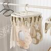 12/20 Clips Sock Drying Rack 360° Rotatable Hanging Underwear Clips  Balcony Use