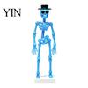 Fish Tank Skeleton Decor Dancing Aquarium Bubbler, Glow-in-The-Dark with Air Driven Moving Saltwater Motion Action, Decorative Bubbler for Freshwater