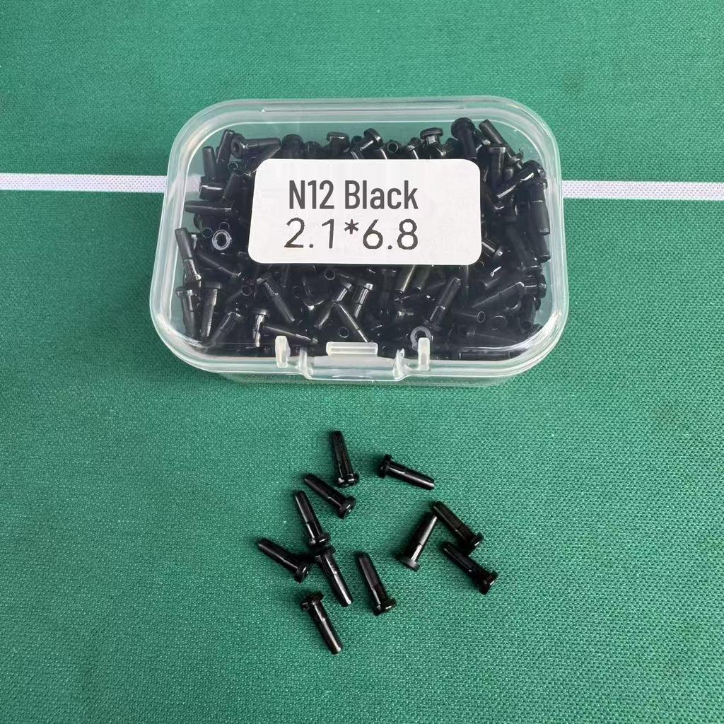 Black N12 Badminton Racket String Protection Tubes - Assorted Sizes, Anti-Collapse, Two-Piece Boxed Set