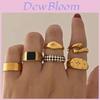 Alloy Ring Set With Eightpointed Star Design For Womens Fashion Jewelry