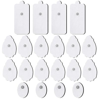20 ks elektródových podložiek Opätovne použiteľné samolepiace náhradné podložky pre stroj na stimuláciu svalov jednotky TENS Vhodné pre štandardné 3,5 mm