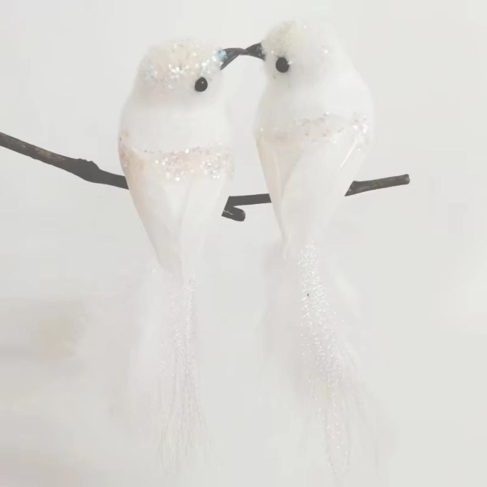 3 Stücke Künstliche Rote Vögel Imitation Vögel Clip-On Cardinals Gefiederte Vögel Weihnachtsbaum Ornament Schaum Weihnachten Garten Dekor