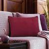 Coussin en suédine rouge bourgogne 60x40