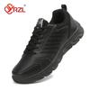 YRZL Men Running Shoes Athletic Leather Sport Shoes Lace-up Men Outdoor Sneakers Lightweight Men Shoes Tenis Masculino