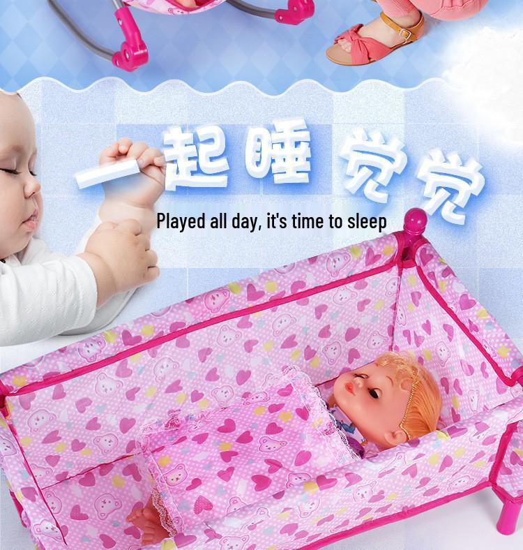 Kids' Dollhouse Play Area Lightweight Stroller with Doll
