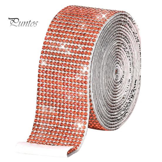 1 Roll 90CM Rhinestone Ribbon Self-Adhesive Glitter Faux Crystal Decorative Ribbon Clothes Shoes DIY Projects Crafts Bling Rhinestone Sticker Wrap
