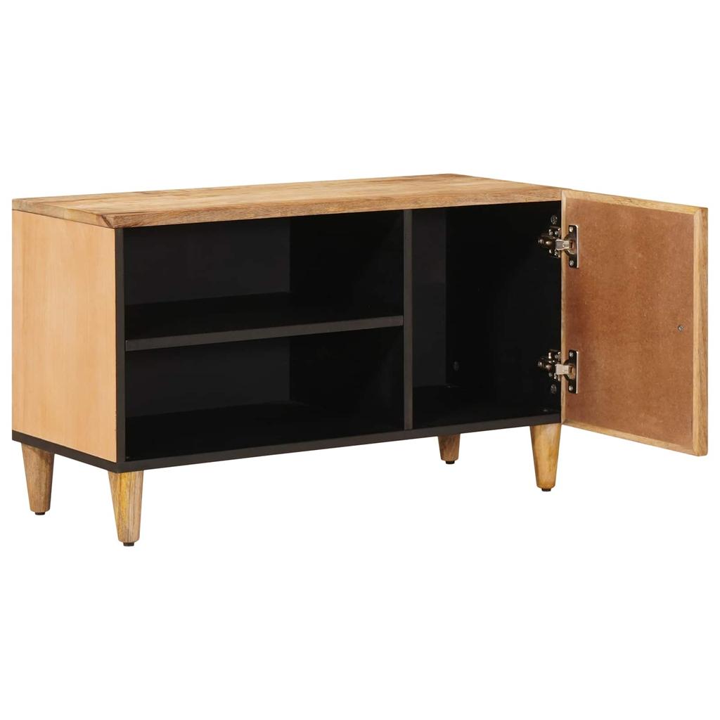 Storage Cabinet In Brown 80 X 31.5 X 46 Cm Solid Mango Wood