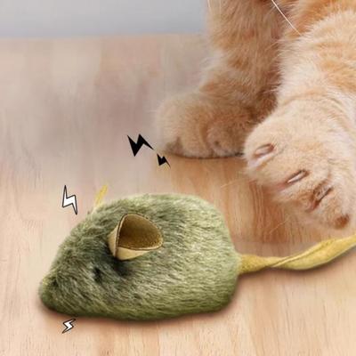 Gerçekçi Simülasyon Fare Kedi Oyuncağı Otomatik Gıcırtılı Yavru Kedi İnteraktif Oyuncak Isırmaya Dayanıklı Peluş Fareler Can Sıkıntısını Giderir Kedi Malzemeleri