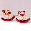 Christmas Decorations Rocking Snowman and Rocking Horse Ornaments Christmas Gifts Hand-painted Old Man and Snowman Wooden Crafts