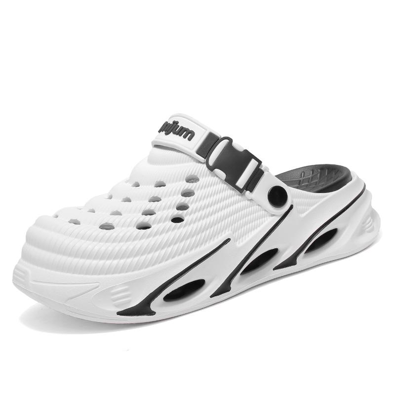 New Couple Models Hole Shoes Summer Women's Sandals Beach Lightweight Men's Slippers Baotou Waterproof Sandals Slippers Men
