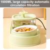 Dog Feeding Double Bowl Elevating Cats Bowl Food Container for Dog with Automatic Water Fountain Pet Watering Supply