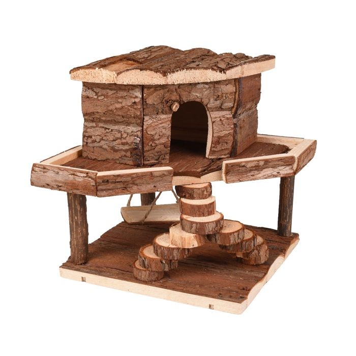 Maison rongeur Hansy avec balançoire et plateforme d'observation