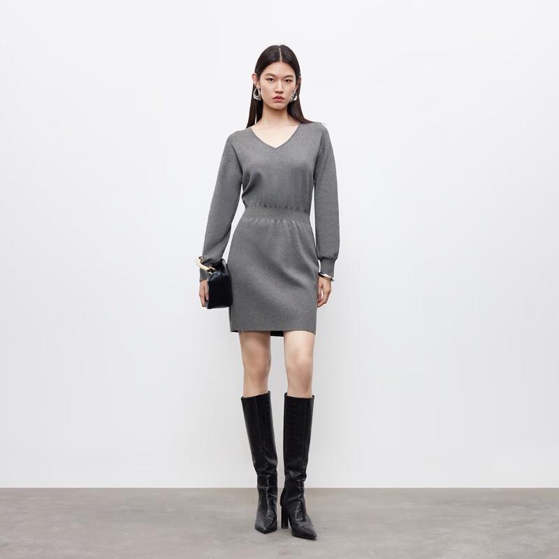 

Vero Moda Women s Autumn V-neck Slim Knit Dress L