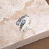 Moonstone Spoon Ring Fashion Victorian Vintage Embossed Bow Bosnian Ring