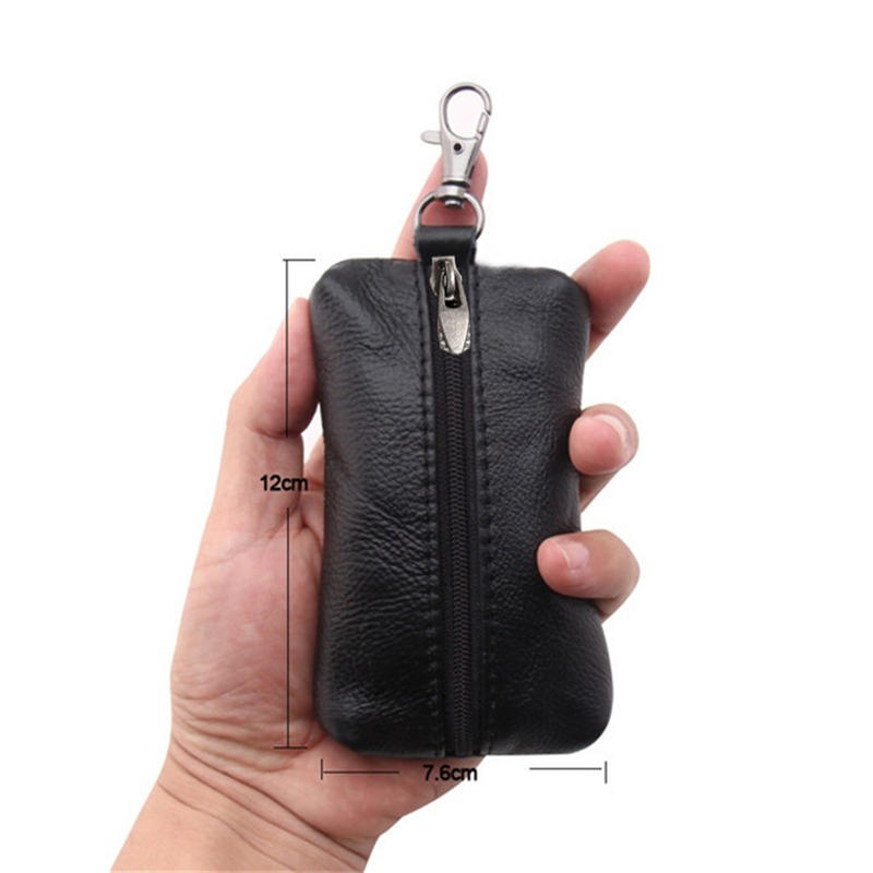 Key Holder Car Key Wallets Men Key Organizer Housekeeper Zipper Key Case Bag Pouch Solid Color