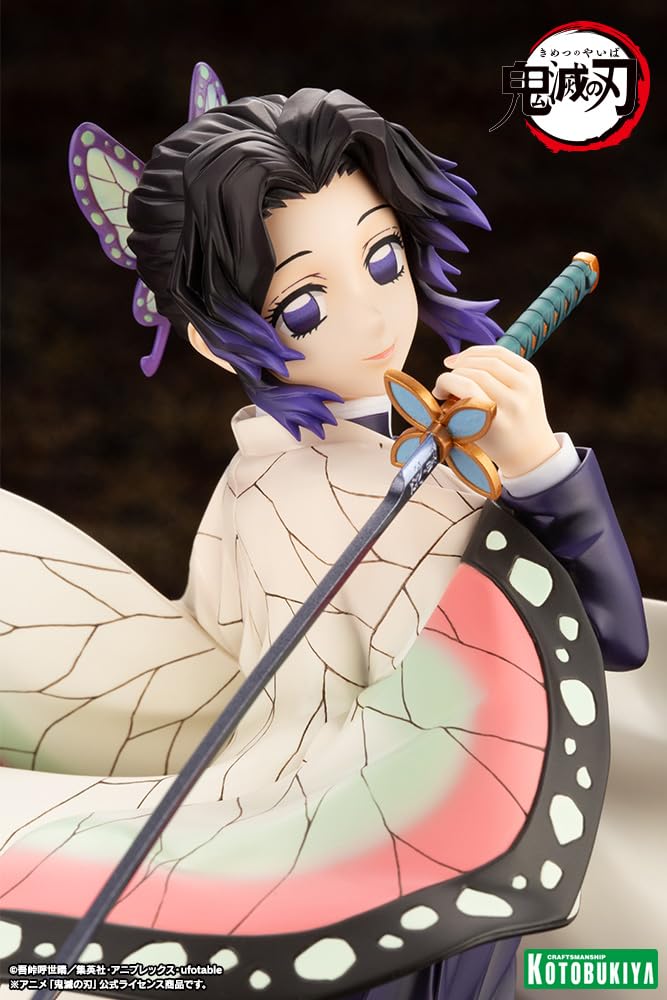 Kotobukiya Demon Kimetsu No Yaiba ARTFX J Shinobu Kocho Scale PVC Painted Complete Figure Slayer 1/8