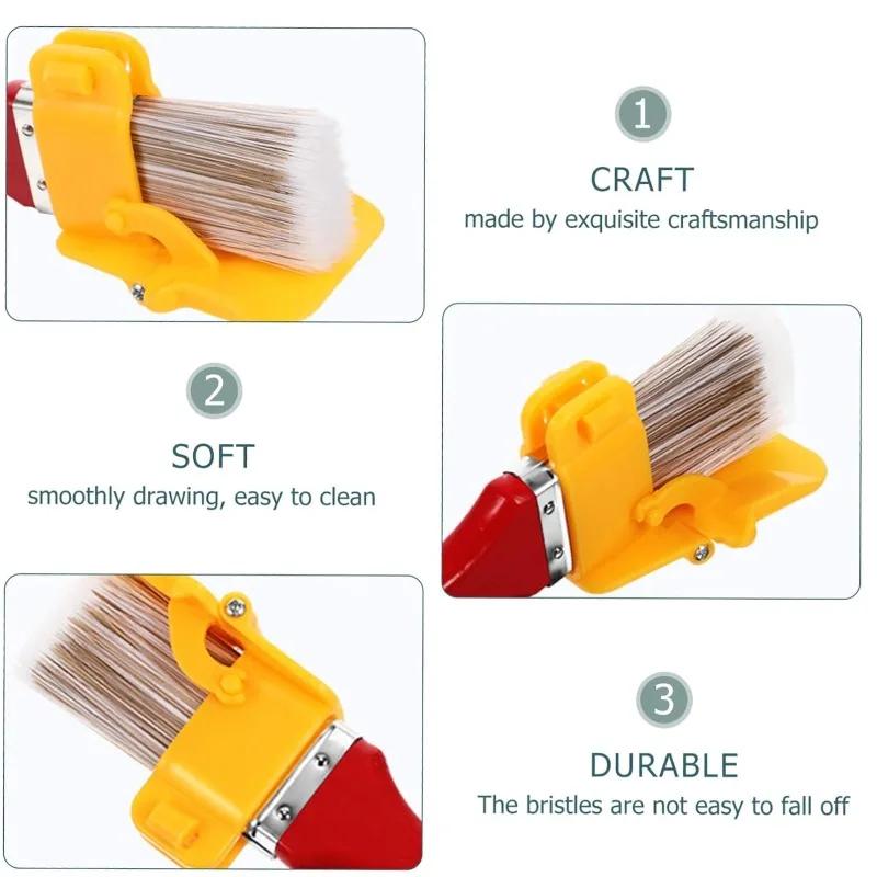 Ferramenta de Borda de Pintura 2 em 1 e Pincel - Pincel de Pintura Profissional Angulado para Recortes em Paredes Tetos Decoração de Casa DIY Presente de Natal