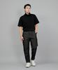 Seinteukeulu Tapered Cut Crop Half-Band Pants Tch-326 Black Denim Brs