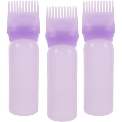 3 Pcs Medicine Bottle Oil Applicator Hair Shampoo Rosemary Comb Root Electric Water Scalp Root Comb Applicator Bottle Hair Dye