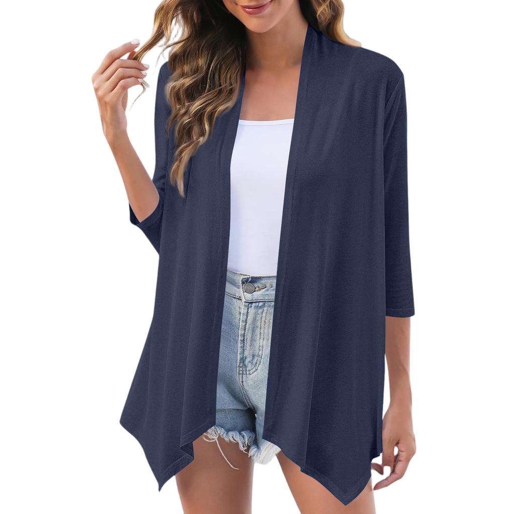 Women's Fashion Casual Comfortable Solid Color Cardigan Jacket
