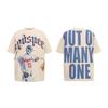 Camiseta de Manga Corta para Hombre con Calavera de High Street, Pareja, Tendencia Rock Oscuro, Mujer, Primavera Verano