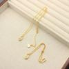 Luxury Women's Gold-Plated Copper Jewelry Set: Necklace & Bracelet
