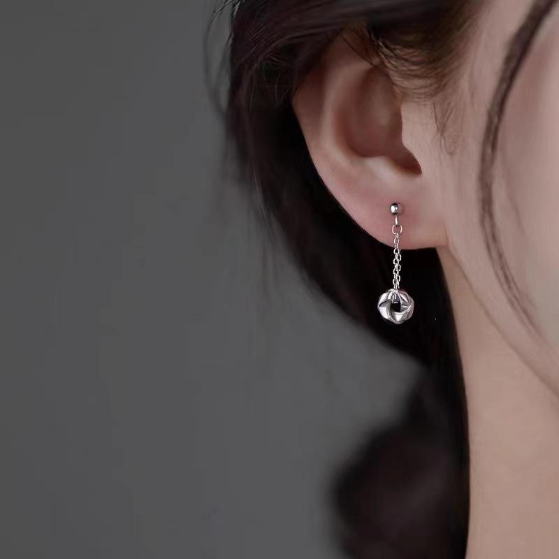 925 Sterling Silver Mobius Ring Earrings for Women - 2023 Light Luxury Niche Design, Hot Selling Autumn Jewelry