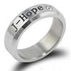 Korean Style BTS Engraved Stainless Steel Dual-Use Ring Necklace for Women